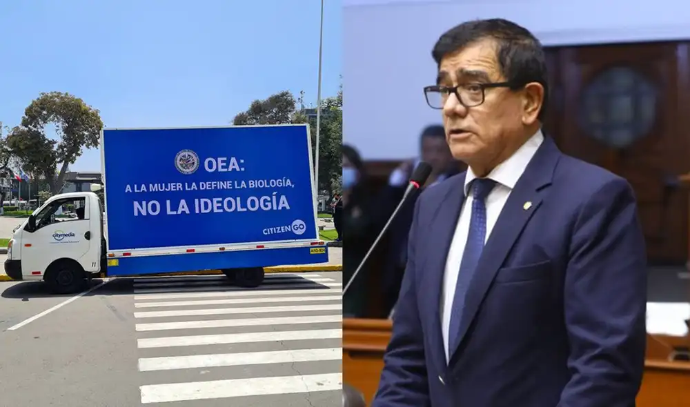 Legisladores enviaron un oficio a José Williams solicitando información de responsables de ingreso de camión con mensaje discriminatorio. Foto: Congreso/composición LR