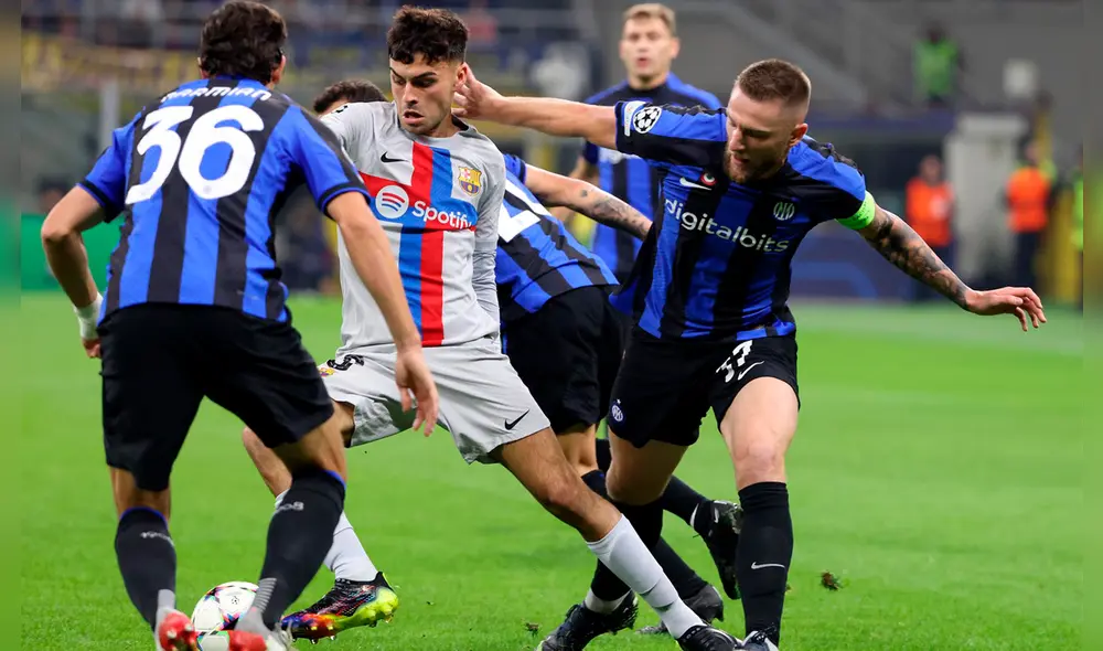 Barcelona juega ante Inter en San Siro por la fase de grupos de la Champions League. Foto: EFE