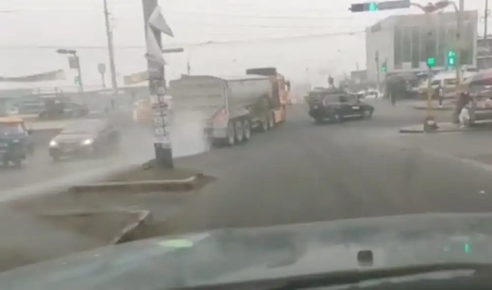 Este hecho sucedió en Perú. Foto: captura / TikTok / @transportistasruteros Este hecho sucedió en Perú. Foto: captura / TikTok / @transportistasruteros