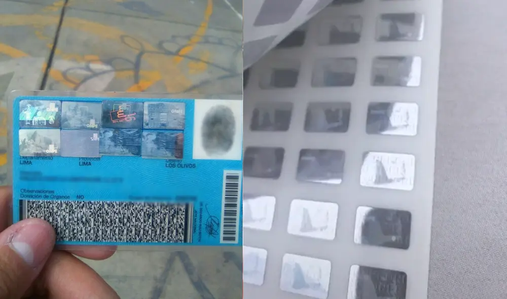 Los miembros de pesa pegan el sticker holograma que pegan detrás de tu DNI luego de que votas. Foto: Foursquare/TikTok