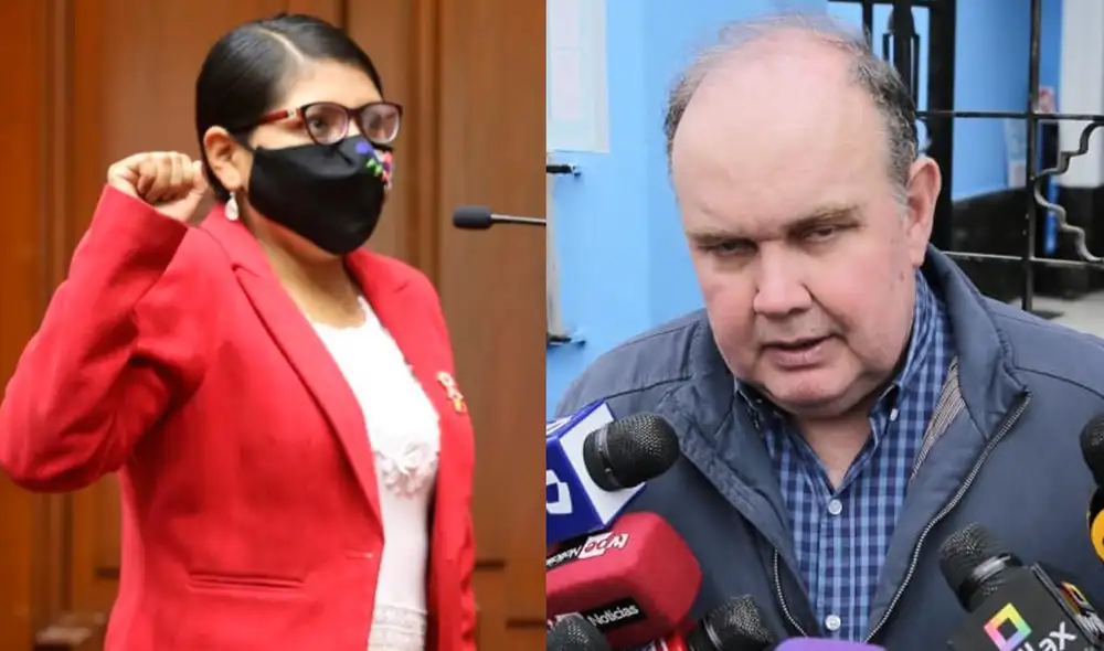 Margot Palacios criticó a Rafael López Aliaga por decirle a Pedro Castillo que "se asile en otro país". Foto: Congreso/John Reyes/composición LR Margot Palacios criticó a Rafael López Aliaga por decirle a Pedro Castillo que "se asile en otro país". Foto: Congreso/John Reyes/composición LR