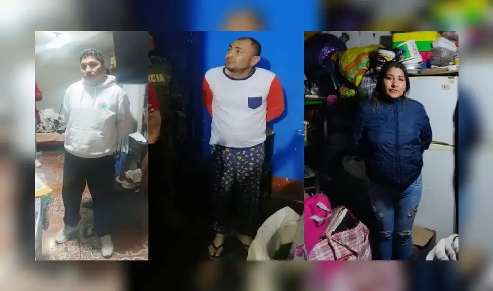 Los detuvieron cuando pernoctaban en sus domicilios. Foto: PNP Los detuvieron cuando pernoctaban en sus domicilios. Foto: PNP