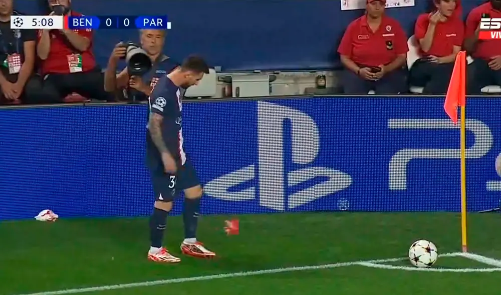 Lionel Messi es titular en la visita del PSG ante el Benfica. Foto: captura/ESPN 2 Lionel Messi es titular en la visita del PSG ante el Benfica. Foto: captura/ESPN 2