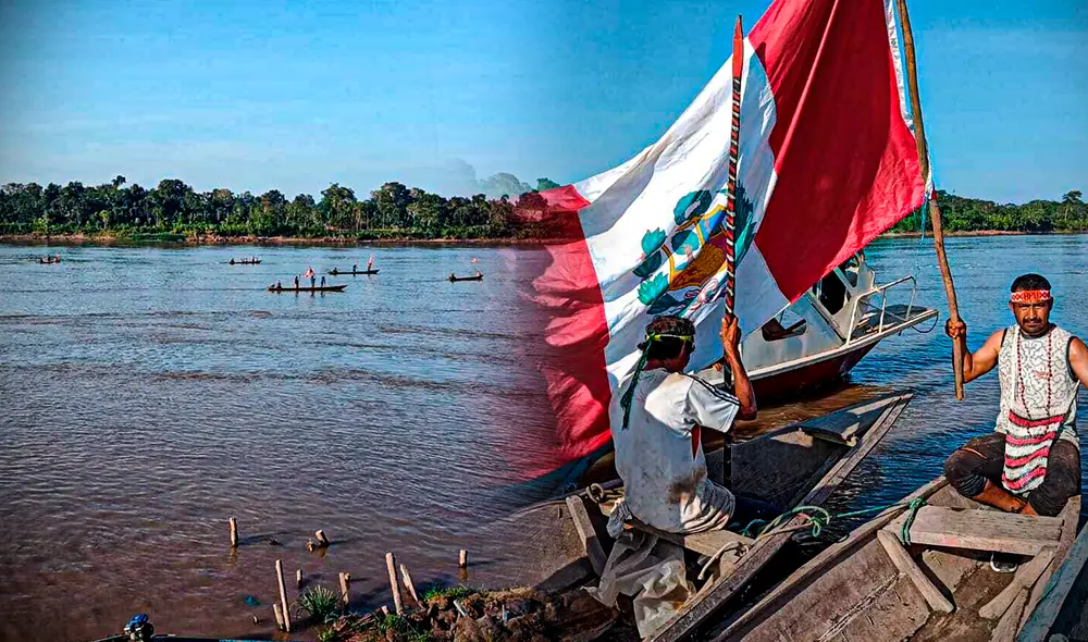 Bloqueo del río Marañon: comunidades indígenas iniciaron este miércoles huelga indefinida. Foto: composición Gerson Cardoso/LR/Cuatro Cuencas