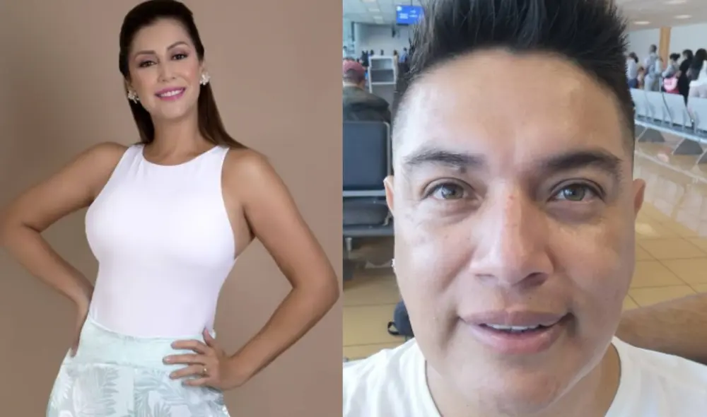 La conductora dejó en claro que no tiene ningún problema con que el cantante vea a sus hijos. Foto: composición LR/ Karla Tarazona/ Leonard León