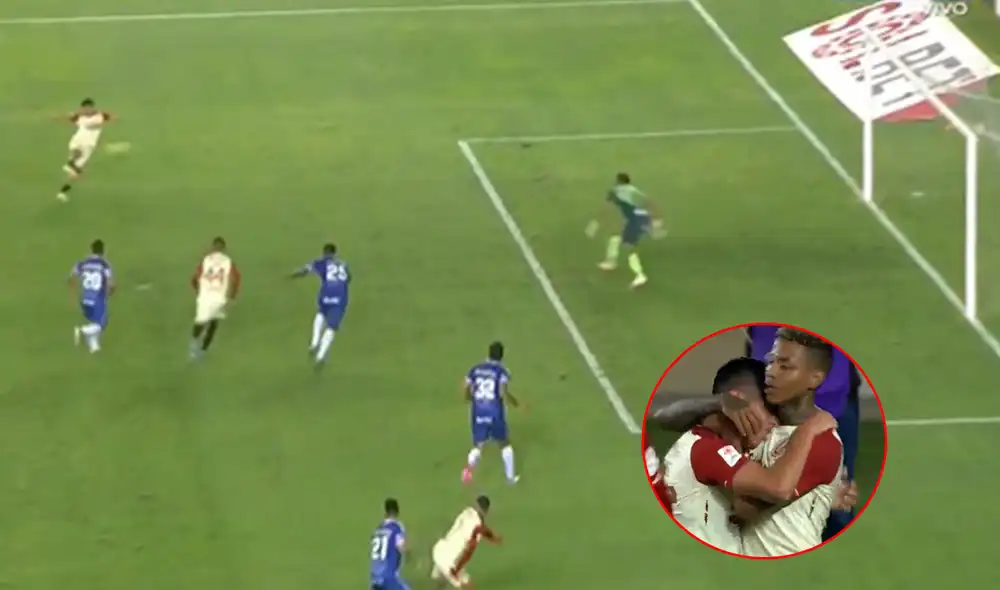 Piero Quispe marcó por primera vez con Universitario este 2022. Foto: captura de GolPerú