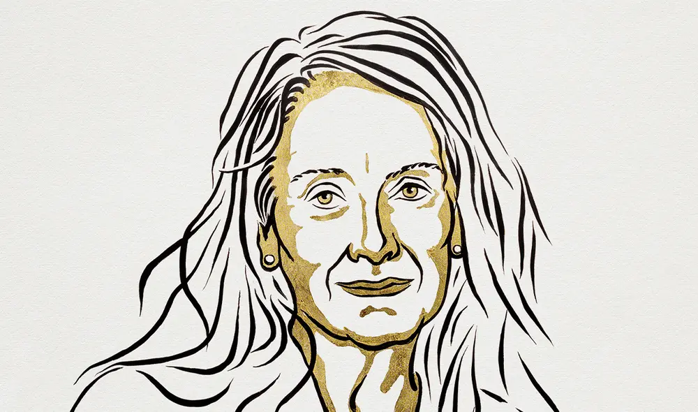 Escritora francesa es la nueva Premio Nobel de Literatura. Foto: Niklas Elmehed.