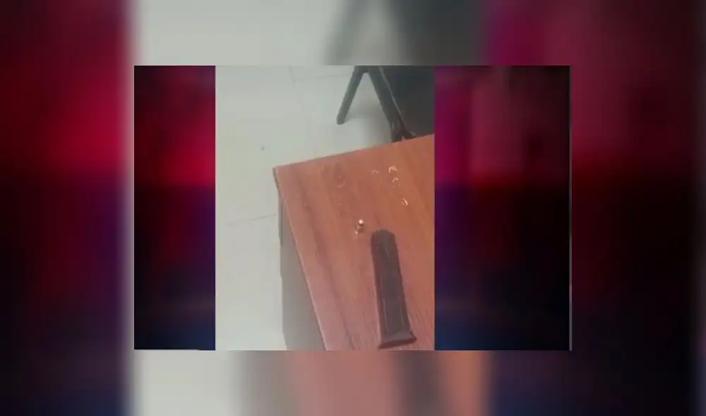 Cacerina que se le habría caído a uno de los agresores. Foto: captura HCO-TV Cacerina que se le habría caído a uno de los agresores. Foto: captura HCO-TV