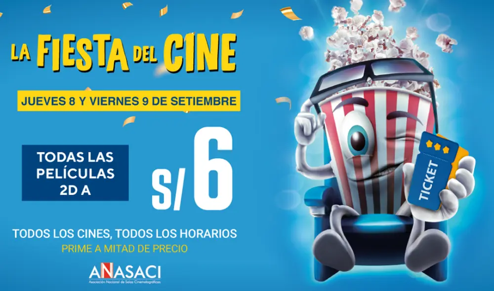 La oferta de entradas de cine a S/ 6 es válida para formatos regulares. Otras funciones estarán a mitad de precio. Foto: ANASACI