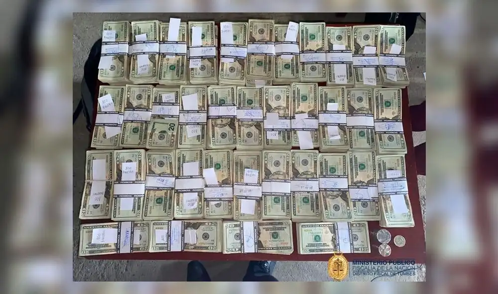 El dinero incautado sería de procedencia ilícita. Foto: PNP El dinero incautado sería de procedencia ilícita. Foto: PNP