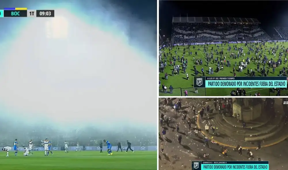 El partido se detuvo a los 10 minutos. Foto: composición LR/ESPN El partido se detuvo a los 10 minutos. Foto: composición LR/ESPN