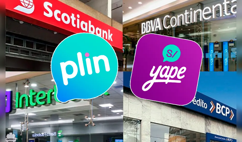 Costo por transferencias entre Yape y Plin. Las plataformas que trabajan con BCP, BBVA, Scotiabank e Interbank esperan afianzar la interoperabilidad entre sus usuarios. Foto: composición/La República