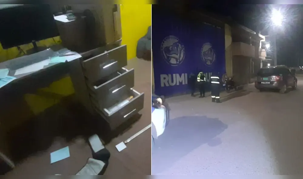 Delincuentes ingresaron a la ferretería Rumi. Foto: Fama Tv