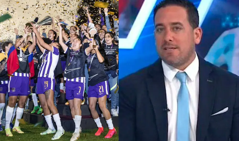 Óscar Del Portal generó la incomodidad de los hinchas con sus palabras. Foto: composición Alianza Lima/captura de América TV