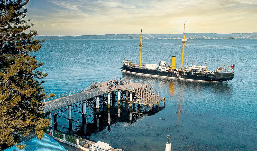 Museo. El Huáscar fue capturado tras el combate y fue llevado al puerto de Talcahuano donde se le exhibe para el turismo. Foto: difusión