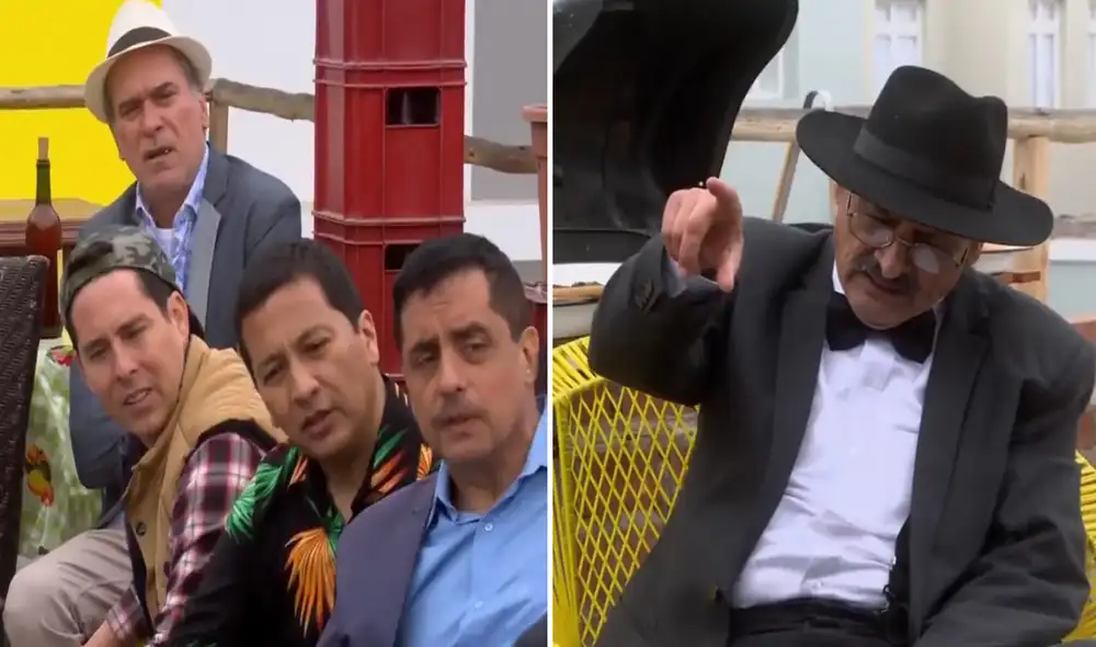 Don Gilberto quiso contar una divertida historia, pero no se ganó la atención de Pepe y sus amigos. Foto: América TV Don Gilberto quiso contar una divertida historia, pero no se ganó la atención de Pepe y sus amigos. Foto: América TV