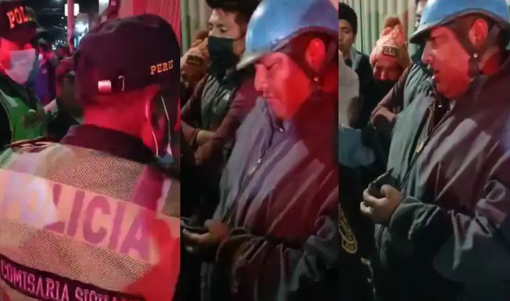 Policía interviene en triple choque. Foto: Serenazgo Sicuani