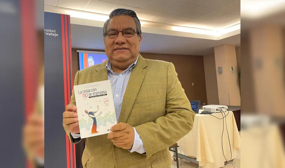 Jesús Raymundo presentó su libro "La redacción no se improvisa". Foto: Rosa Quincho/URPI-LR