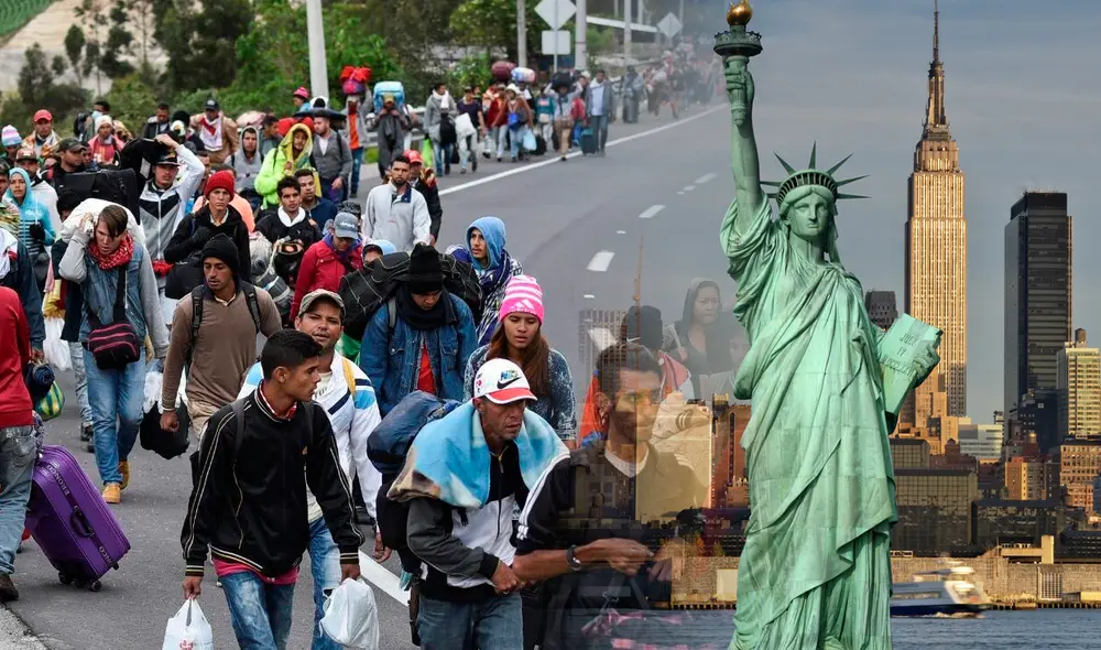 La llegada de más de 17.000 inmigrantes sobrepasó los límites fiscales de Nueva York, que fue declarado en estado de emergencia por un plazo de 30 días. Foto: composición LR/CNN/VSRP La llegada de más de 17.000 inmigrantes sobrepasó los límites fiscales de Nueva York, que fue declarado en estado de emergencia por un plazo de 30 días. Foto: composición LR/CNN/VSRP