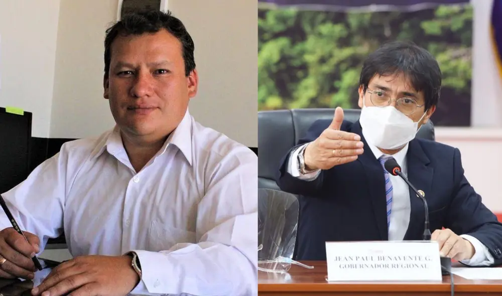 Consejero Cristian López y gobernador Jean Paul Benavente. Foto: Facebook/GRC Consejero Cristian López y gobernador Jean Paul Benavente. Foto: Facebook/GRC