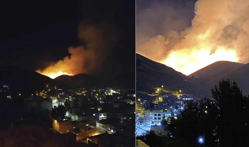 El incendio forestal se inició alrededor de las 10.00 a. m. Foto: Sur Noticias