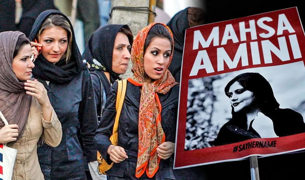 El uso del hiyab es una de las tantas prohibiciones sexistas que rigen en Irán, donde las mujeres pueden ser asesinadas si es que se niegan a llevarlo puesto. Foto: composición Fabrizio Oviedo / El Periódico / France 24