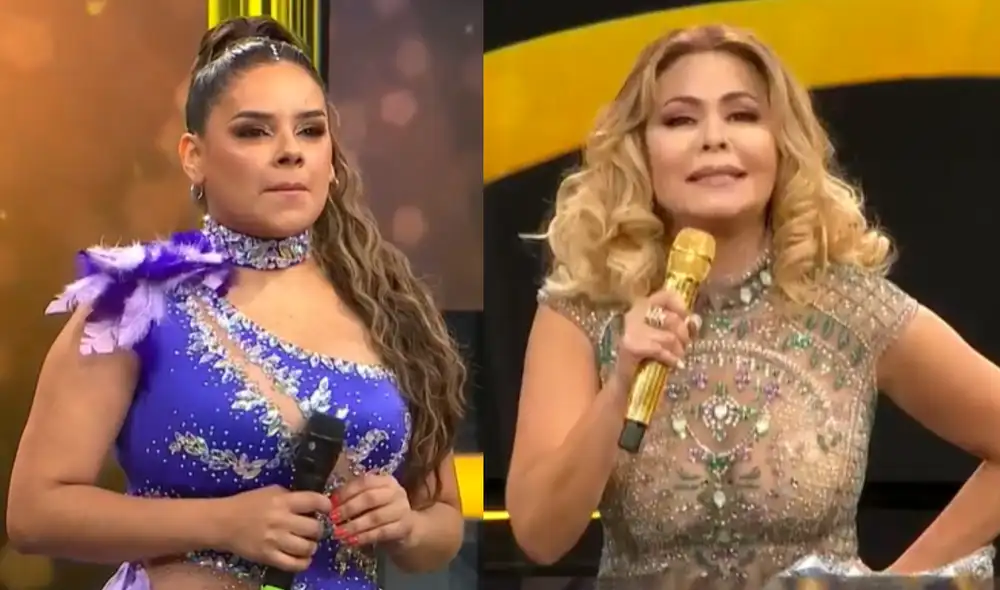 Gisela Valcárcel no quiso defender a Giuliana Rengifo en vivo. Foto: composición LR/ captura de América TV Gisela Valcárcel no quiso defender a Giuliana Rengifo en vivo. Foto: composición LR/ captura de América TV