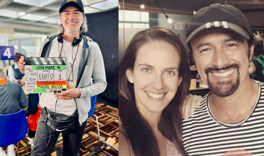 Carlos Alcántara muestra al elenco de "Asu mare 4". Foto: coposición LR/@cachinalcantara/Instagram