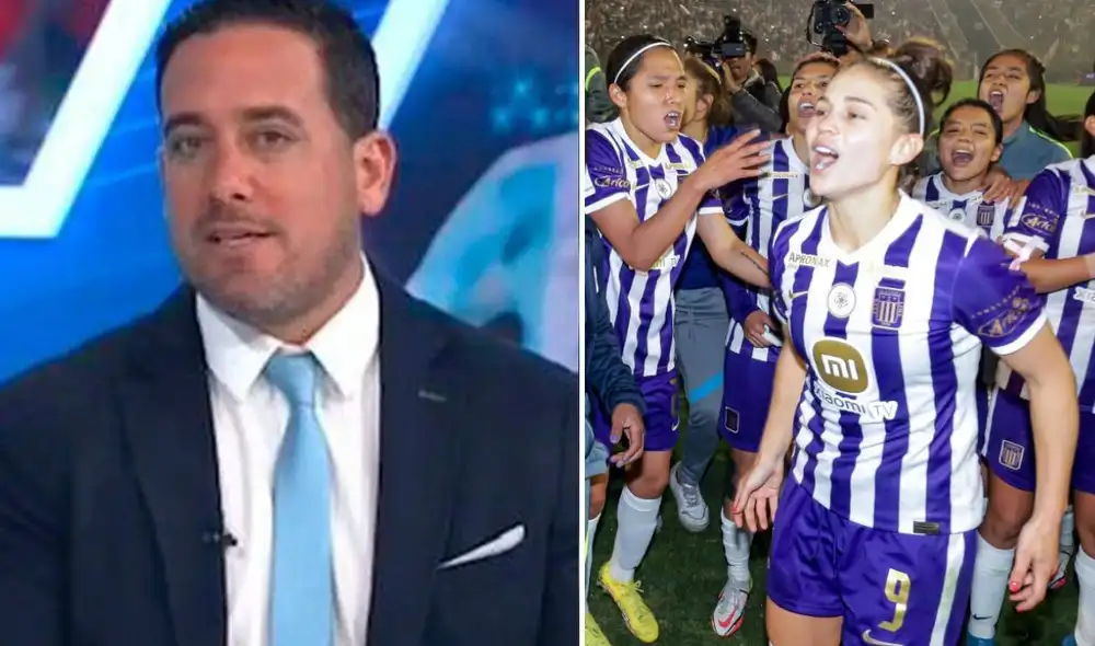 Óscar Del Portal generó la incomodidad de los hinchas con sus palabras. Foto: composición Alianza Lima/captura de América TV