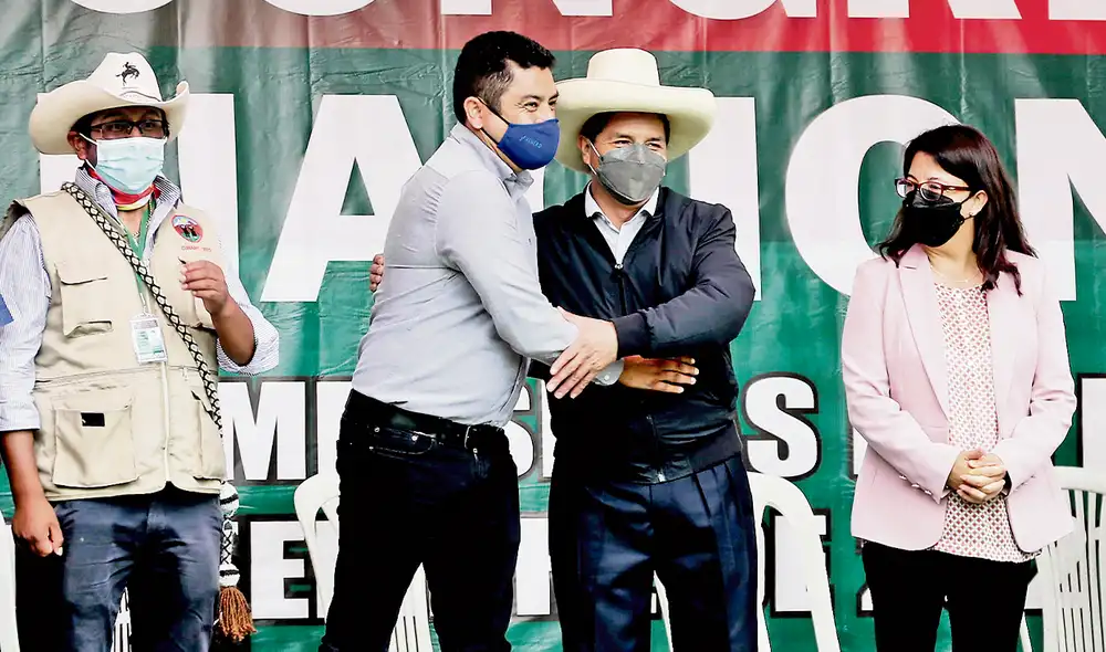 Oficialismo. Castillo y Bermejo mantienen cercanía política. Foto: Gerardo Marín/ La República Oficialismo. Castillo y Bermejo mantienen cercanía política. Foto: Gerardo Marín/ La República