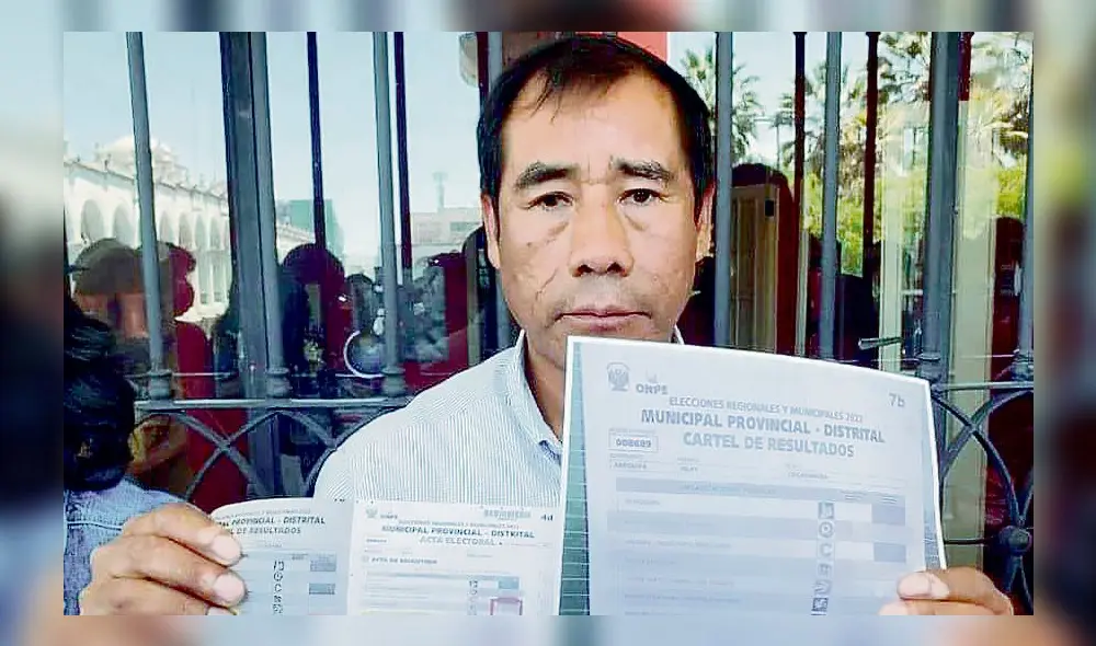 Electo. Palomino denunció cambio de votos en acta. Foto: Archivo Electo. Palomino denunció cambio de votos en acta. Foto: Archivo