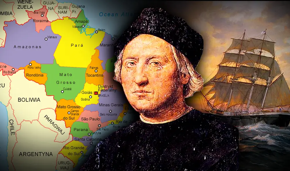 Cristóbal Colón fue el primer europeo en llegar a América. Composición: Fabrizio Oviedo-GLR/Freepik/AFP/AFP