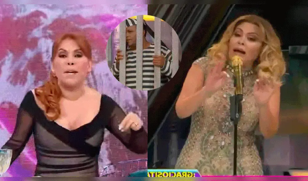 Magaly Medina molesta con Gisela Valcárcel por burlarse de su estadía en prisión. Foto: composición LR/ATV/América TV