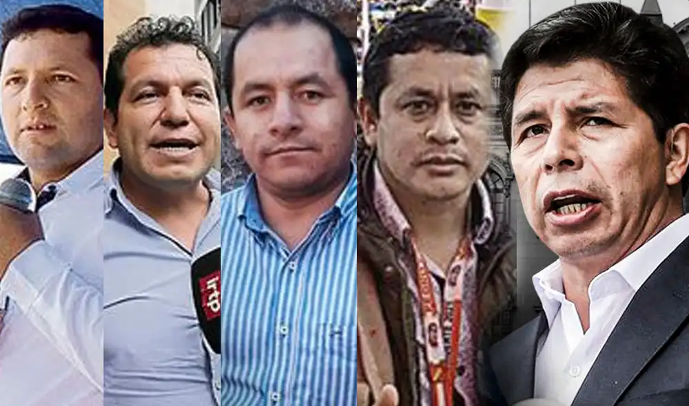 Pedro Castillo y sus financistas. Foto: Composición LR