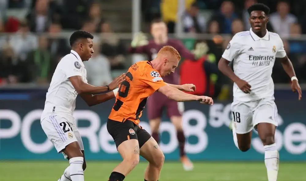 Real Madrid vs. Shakhtar igualan sin goles en Polonia por la Champions League 2022-23. Foto: EFE