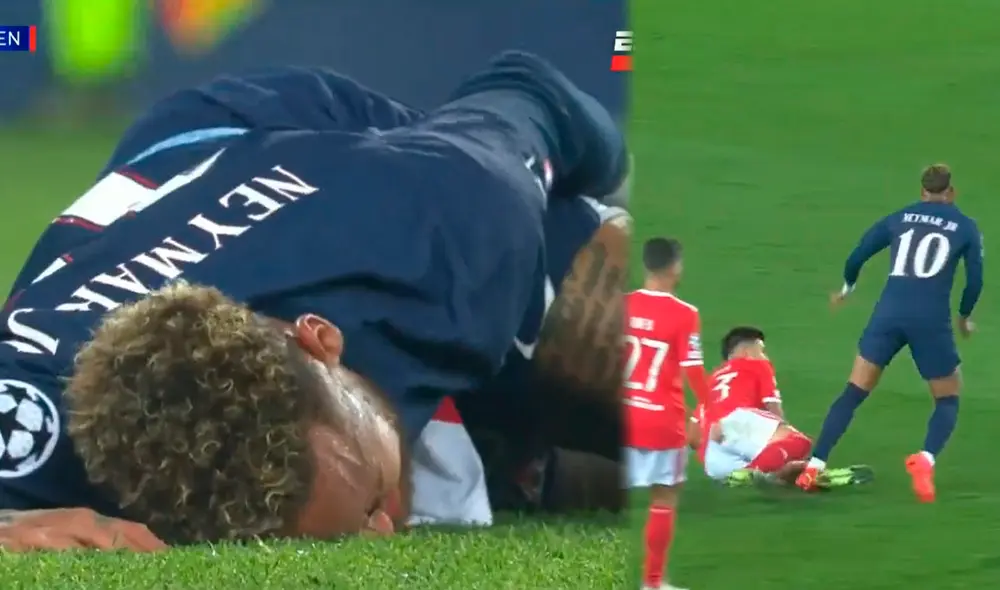 Neymar fue titular en el partido contra Benfica. Foto: composición LR/captura ESPN