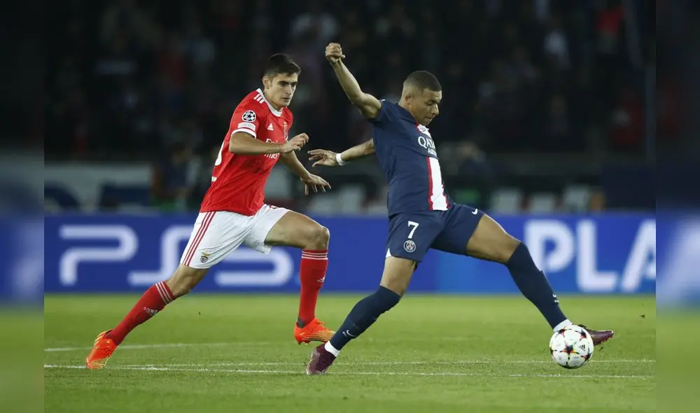 Mbappé anotó el único tanto del PSG ante el Benfica. Foto: EFE Mbappé anotó el único tanto del PSG ante el Benfica. Foto: EFE