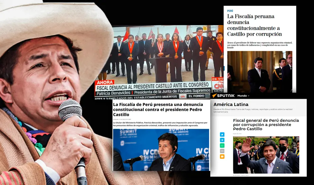 La noticia sobre la denuncia contra Pedro Castillo se conoció el mismo día en el que la Fiscalía allanó las oficinas y residencias de seis congresistas. Foto: composición de Fabrizio Oviedo/La República
