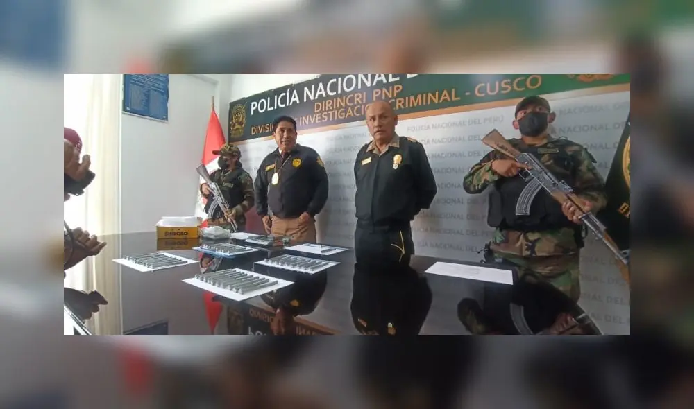 Cusco. Pernos fueron decomisados debido a que en su interior había droga. Foto: PNP