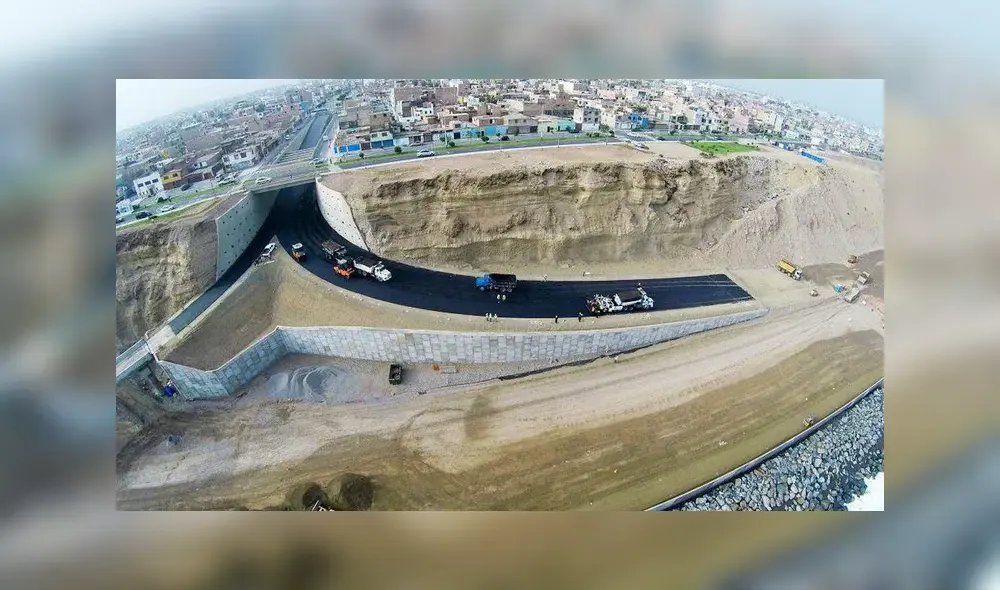 Obra que unirá Chorrillos y La Punta en 25 minutos tiene un avance del 64%. Foto Infobae