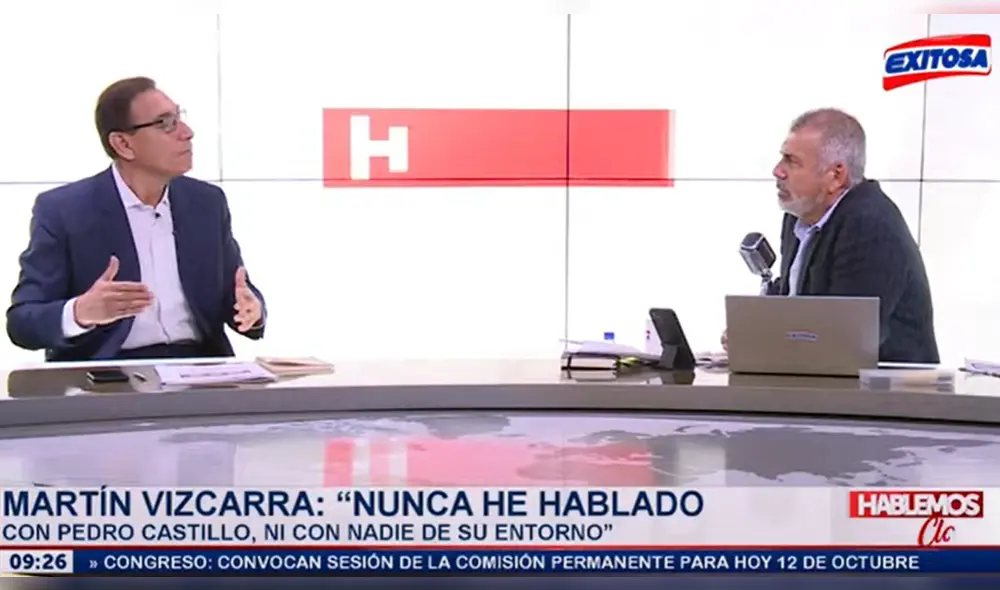 Vizcarra propuso una reducción del mandato presidencial como salida a la crisis. Foto: captura Exitosa Vizcarra propuso una reducción del mandato presidencial como salida a la crisis. Foto: captura Exitosa