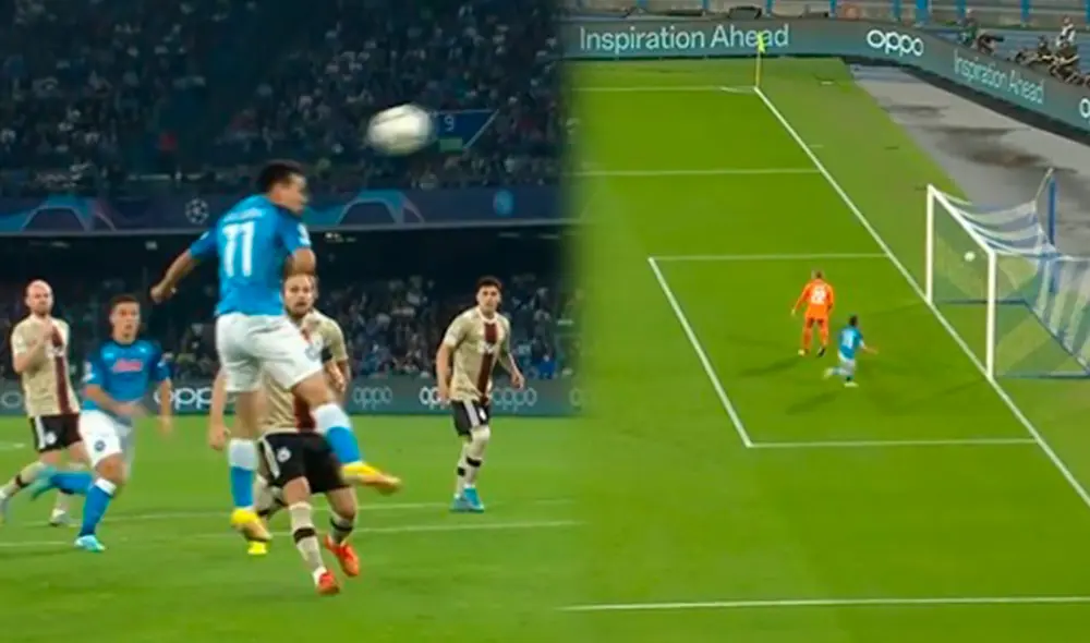 Napoli le gana a Ajax en el estadio Diego Armando Maradona. Foto: captura de ESPN Napoli le gana a Ajax en el estadio Diego Armando Maradona. Foto: captura de ESPN