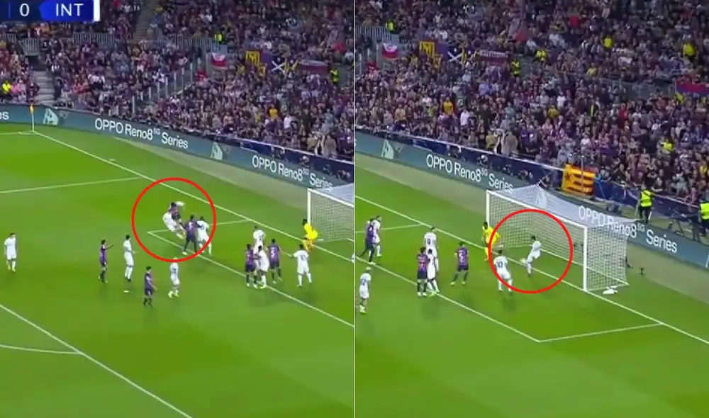 Lewandowski tuvo la primera del partido. Foto: captura ESPN Lewandowski tuvo la primera del partido. Foto: captura ESPN