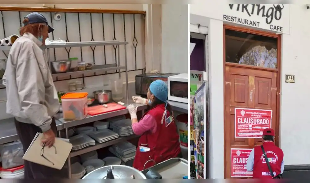 Arequipa. Algunos restaurantes fueron clausurados. Foto: MPA