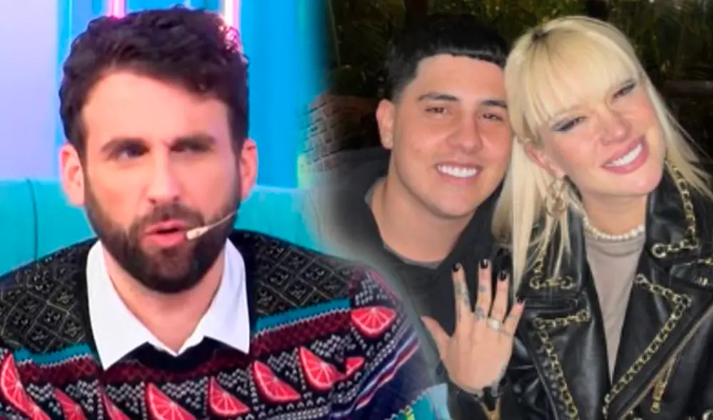 Rodrigo González expresó sus felicidades a la nueva pareja comprometida Leslie Shaw y 'El Prefe'. Foto: composición/captura Willaz/Leslie Shaw/Instagram