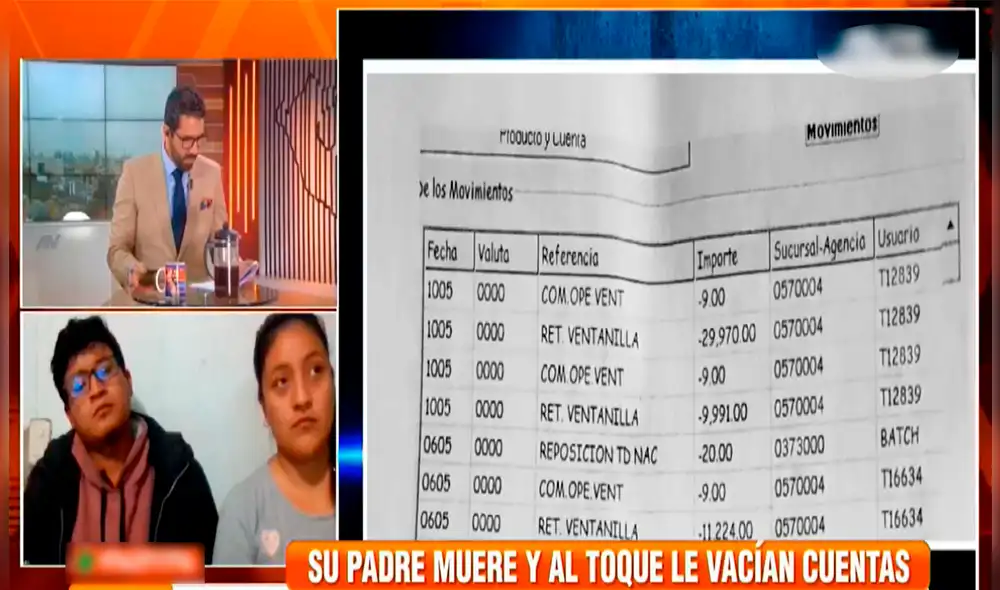 El denunciante informó que presentó un escrito para que la persona que atendió a su padre el día del retiro se presente y dé su testimonio. Foto: composición LR/captura de "ATV edición matinal"