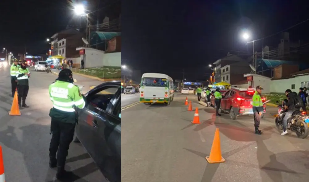 Operativo policial en el paradero control Cusco. Foto: PNP Operativo policial en el paradero control Cusco. Foto: PNP