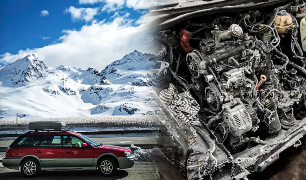 Los motores de algunos vehículos pueden complicarse al transitar a bajas temperaturas. Foto: composición Jazmin Ceras LR/Pxhere/Dreamstime