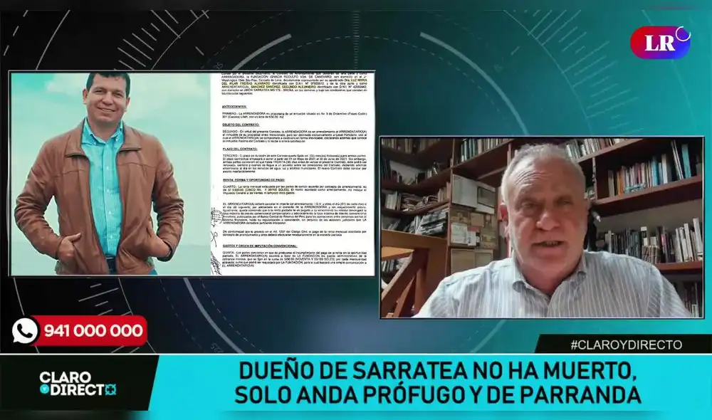 Augusto Álvarez Rodrich en Claro y Directo. Foto: LR+ Augusto Álvarez Rodrich en Claro y Directo. Foto: LR+