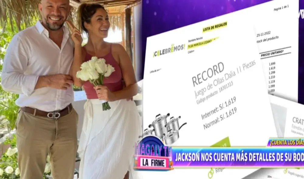 Tilsa Lozano y Jackson Mora boda. Foto: Composición LR / Captura ATV / Instagram Tilsa Lozano y Jackson Mora boda. Foto: Composición LR / Captura ATV / Instagram